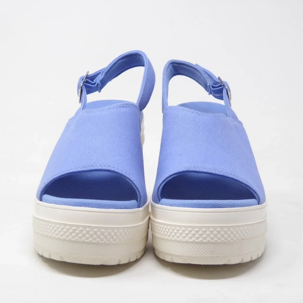 Converse Women Chuck 70 De Luxe Heel Platform Sandal Open Sky Blue A13810F Sz 11